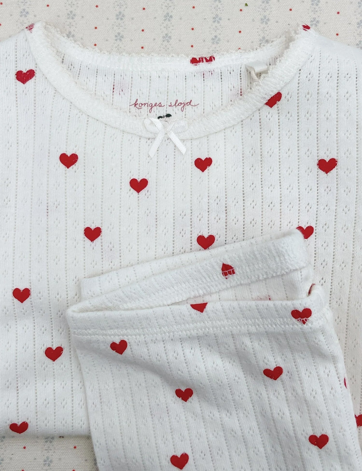 Konges Sløjd Pointelle Minnie Top – Mini Hearts Konges Sløjd