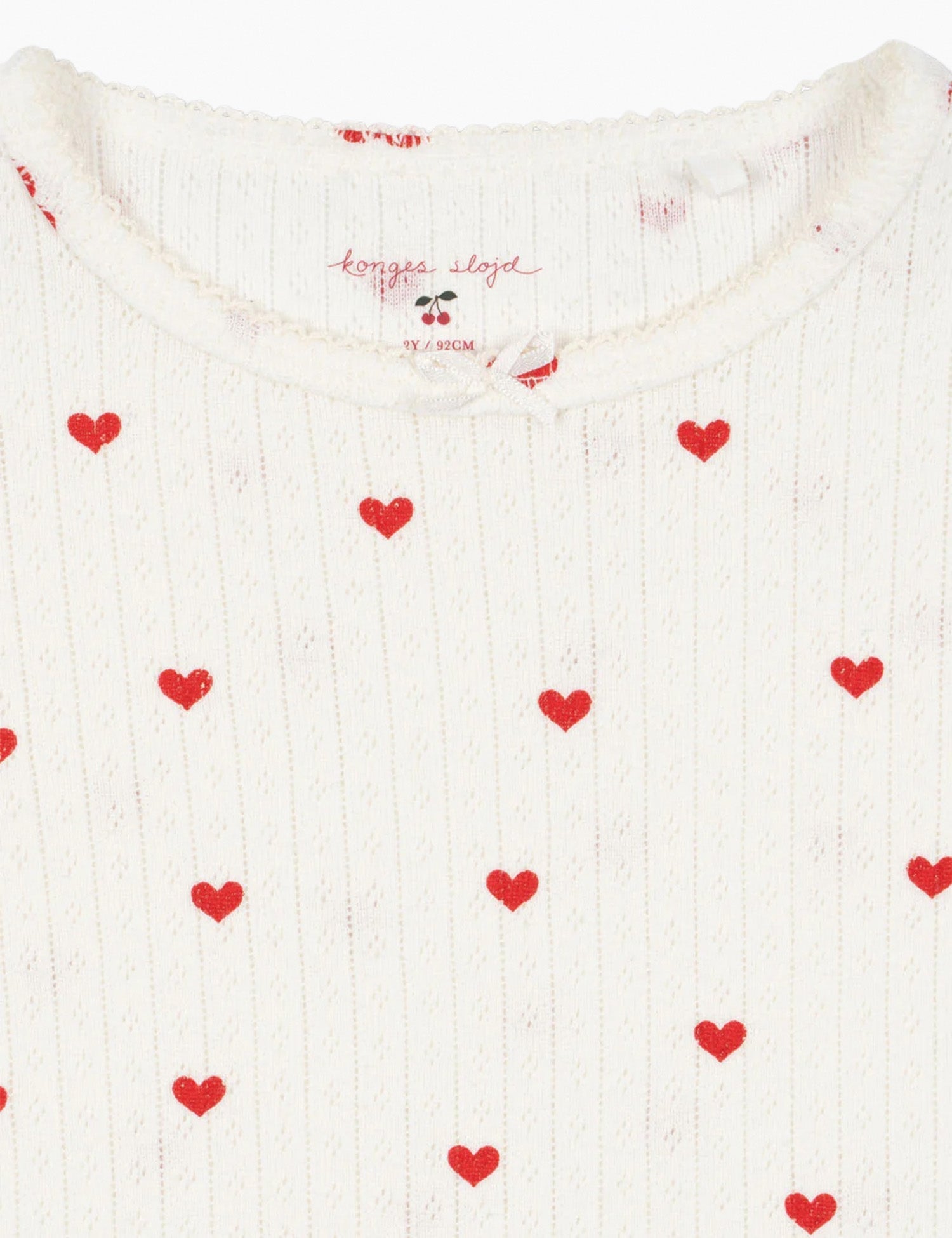 Konges Sløjd Pointelle Minnie Top – Mini Hearts Konges Sløjd
