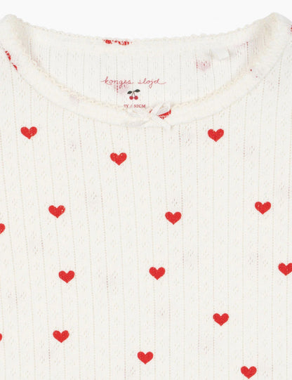 Konges Sløjd Pointelle Minnie Top – Mini Hearts Konges Sløjd