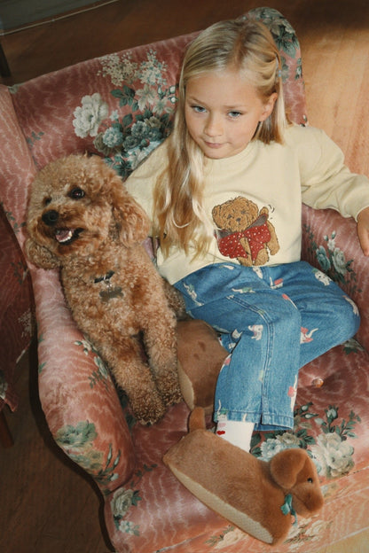 Konges Sløjd SAUSAGE DOG FOOTIES - chicory coffe Konges Sløjd Limited Collection