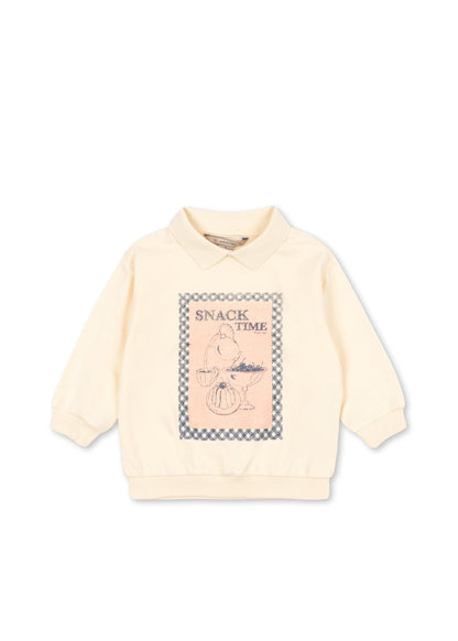 Konges Sløjd SPOTTY LONG SLEEVE POLO - buttercream Konges Sløjd New Collection