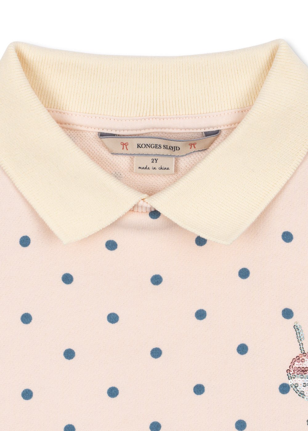 Konges Sløjd SPOTTY LONG SLEEVE POLO - rosewater dot Konges Sløjd New Collection