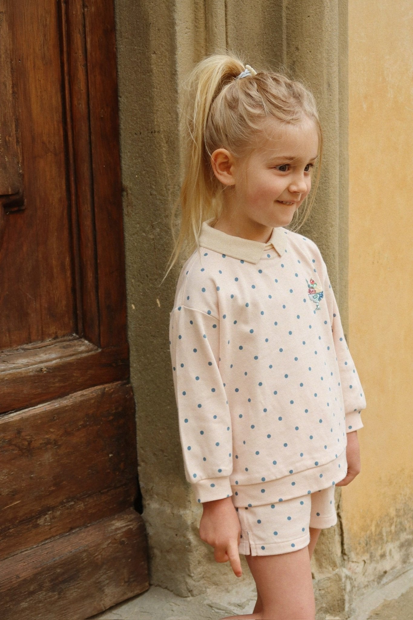 Konges Sløjd SPOTTY SWEAT SHORTS - rosewater dot Konges Sløjd New Collection