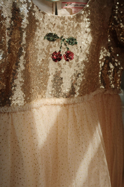 Konges Sløjd STARLA PUFF SLEEVE DRESS - gold blush Konges Sløjd