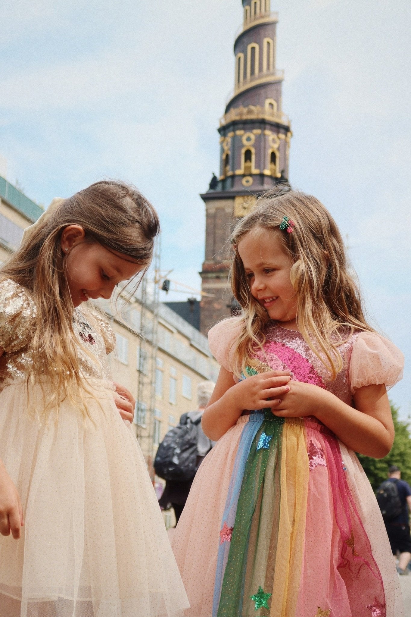 Konges Sløjd STARLA PUFF SLEEVE DRESS - gold blush Konges Sløjd