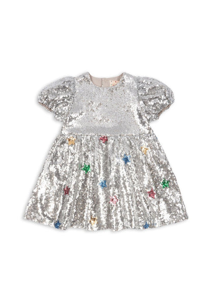 Konges Sløjd STARLA STARDUST DRESS - star sequin silver Konges Sløjd New Collection