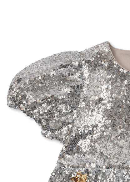 Konges Sløjd STARLA STARDUST DRESS - star sequin silver Konges Sløjd New Collection