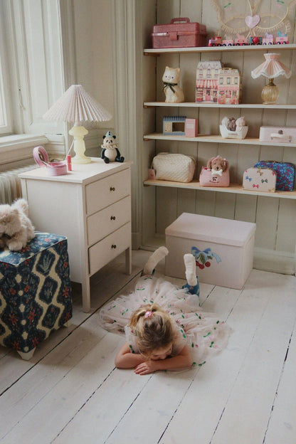 Konges Sløjd STORAGE BASKET LARGE - cherry bow Konges Sløjd