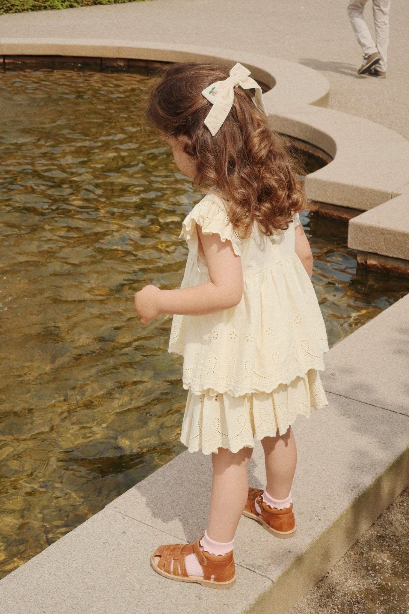 Konges Sløjd VELVET BOW PEARLY HAIR CLIP - pearled ivory Konges Sløjd