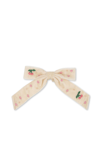 Konges Sløjd VELVET BOW PEARLY HAIR CLIP - pearled ivory Konges Sløjd