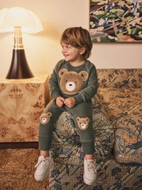 LIGHT SPRUCE FURRY HUXBEAR DROP CROTCH PANT Huxbaby - enjoykidsus