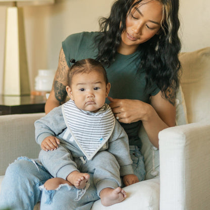 Little Unicorn Cotton Muslin + Fleece Bandana Bib 4 Pack - Pressed Petals Little Unicorn