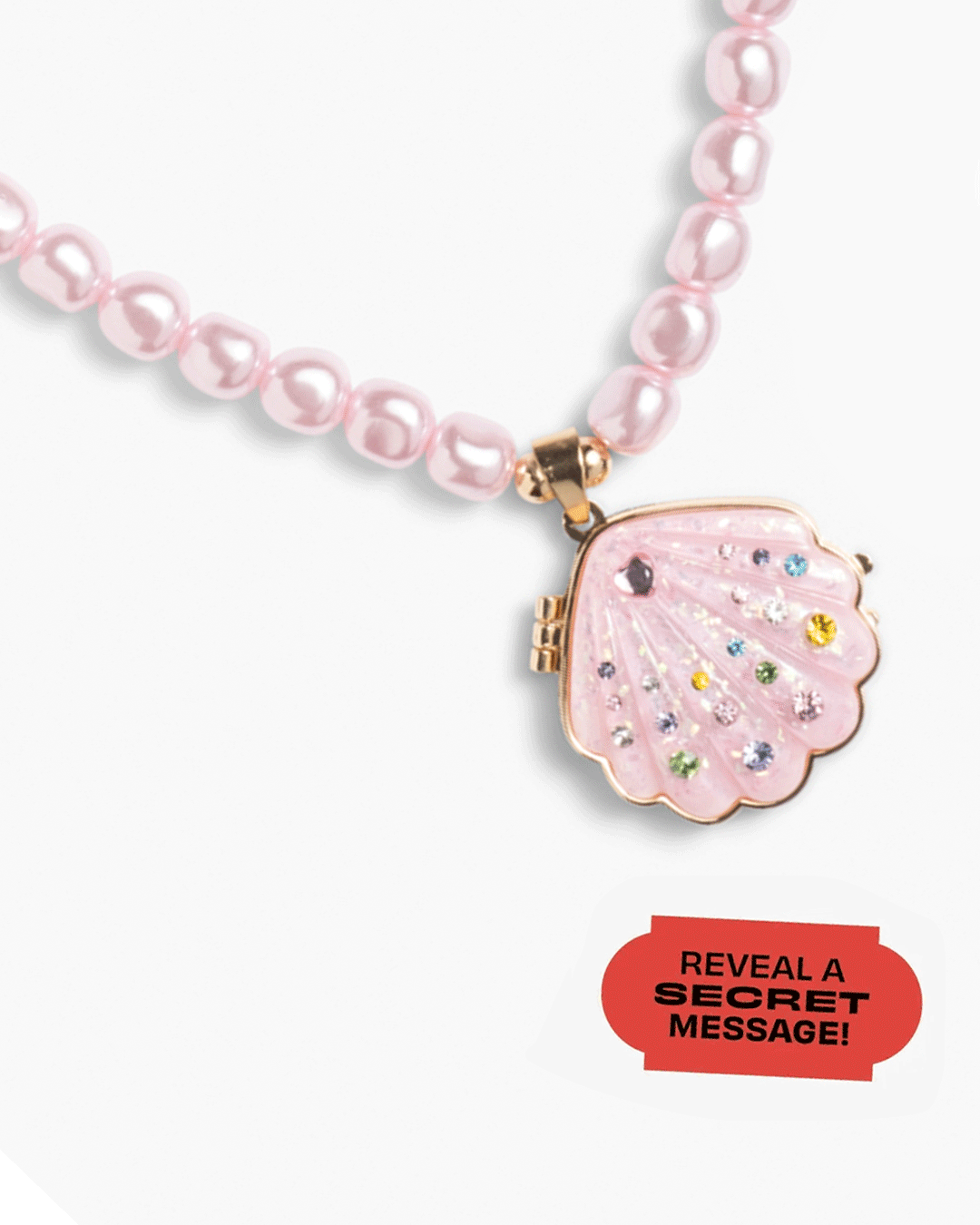 Super Smalls Sparkle Shell lip gloss locket necklace with mirror
