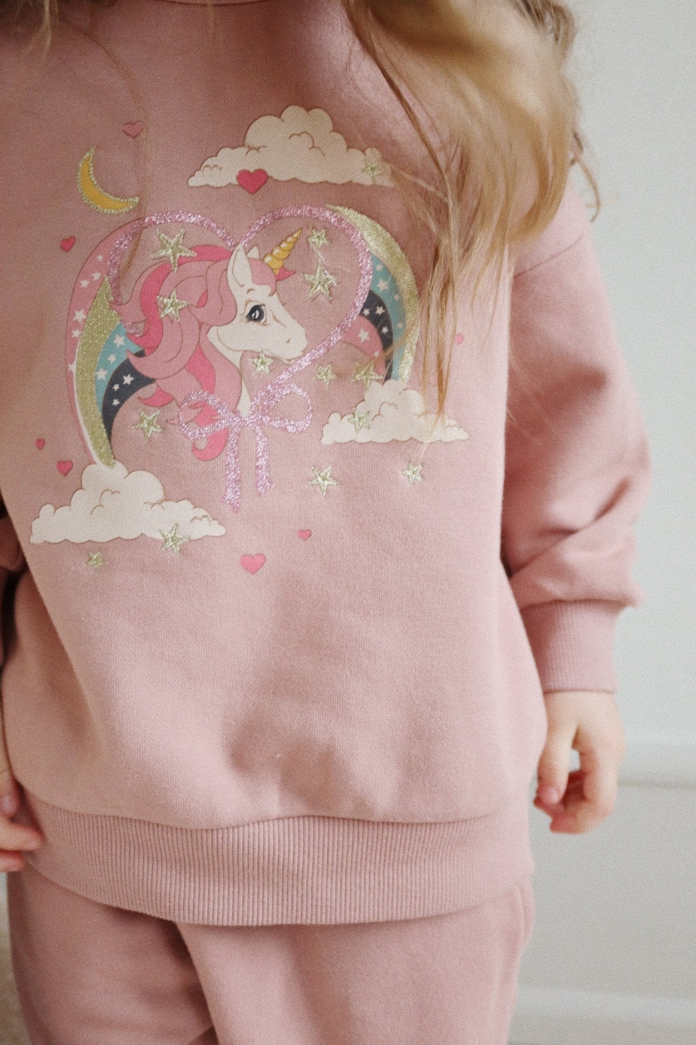 LOU GLITTER SWEAT SHIRT OCS - MAHOGANY ROSE Konges Sløjd - enjoykidsus