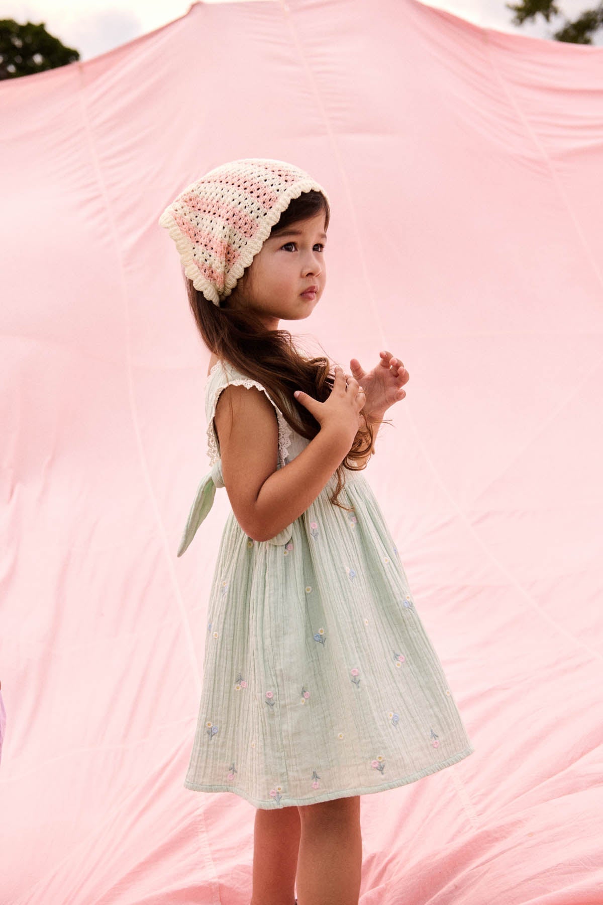 Louise Misha Aloisa Dress in Almond Floral Louise Misha