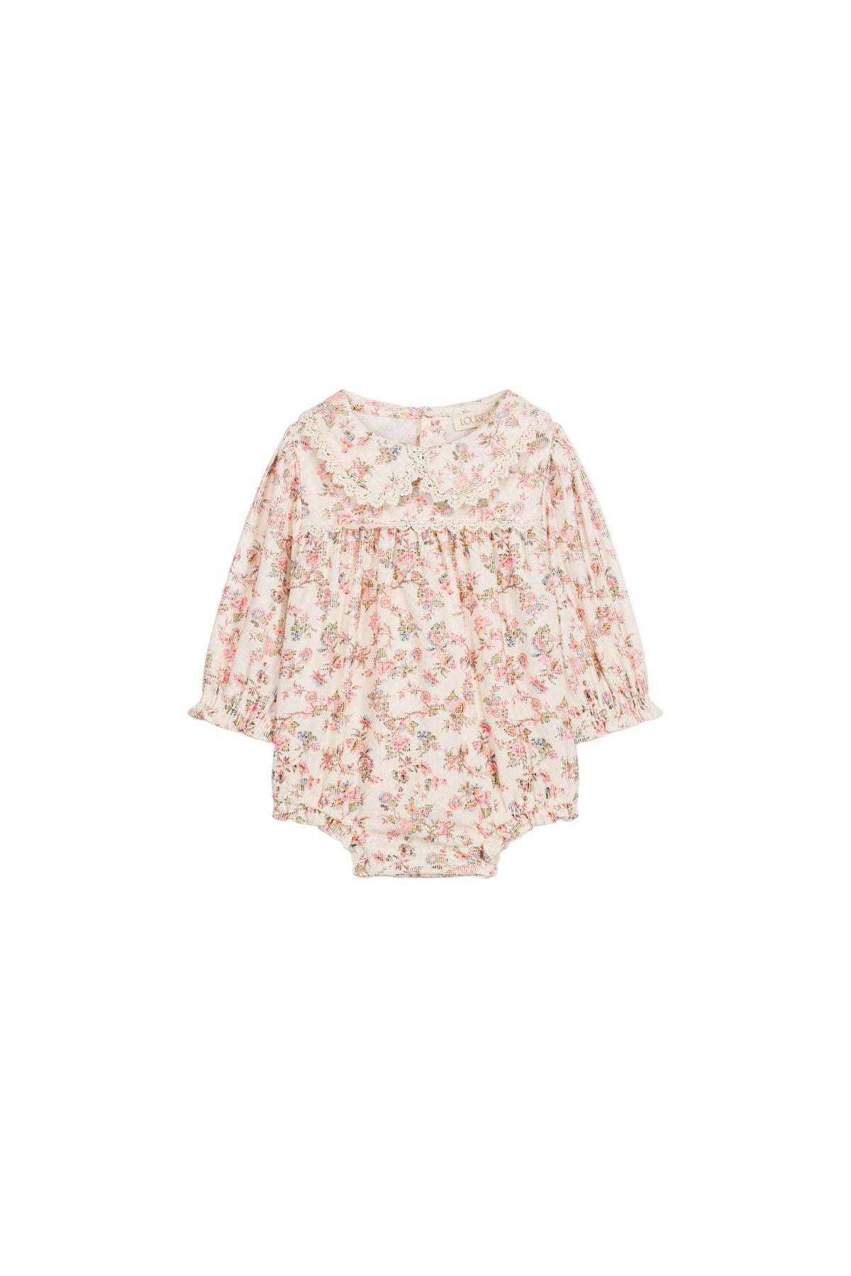 Louise Misha Chouchou Corduroy Romper in Cream, product view