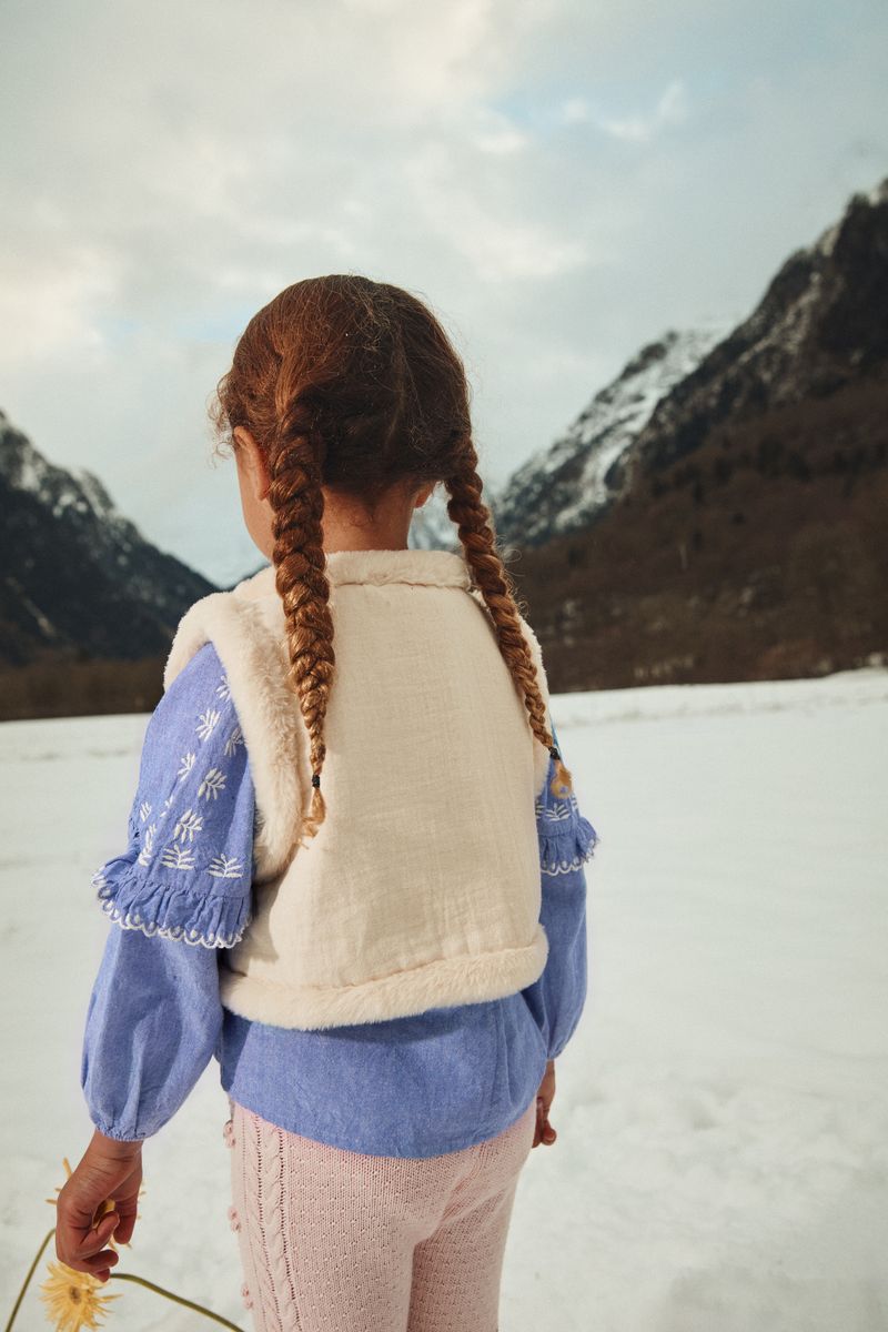 Louise Misha Librana Reversible Vest – Cream Louise Misha