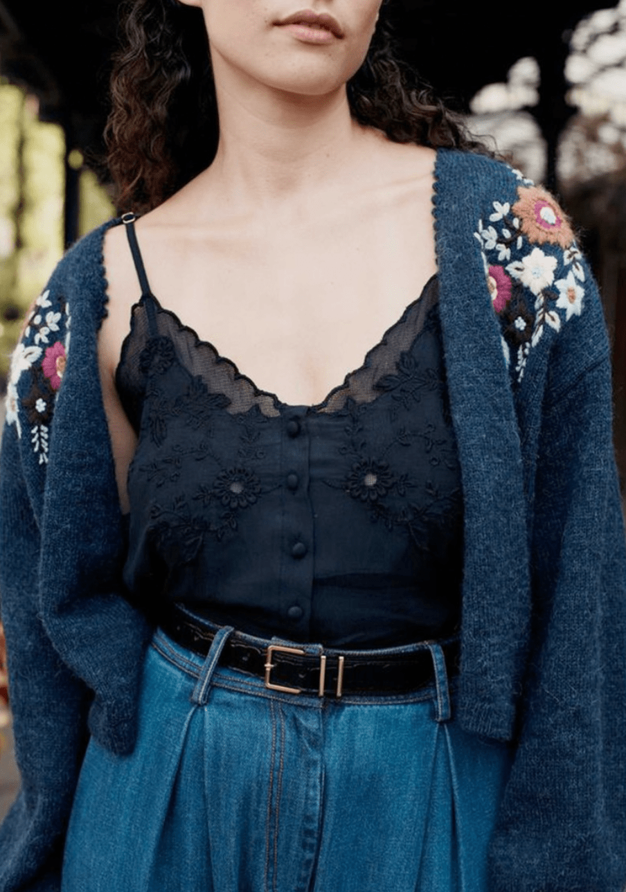 Louise Misha Lunami Alpaca Blend Cardigan – Marine Louise Misha