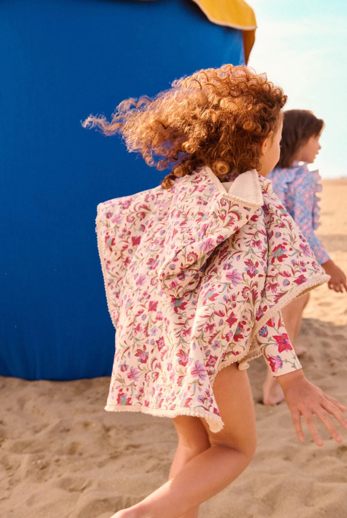 Louise Misha Mael Beach Cape in Cream Floral Haven Louise Misha