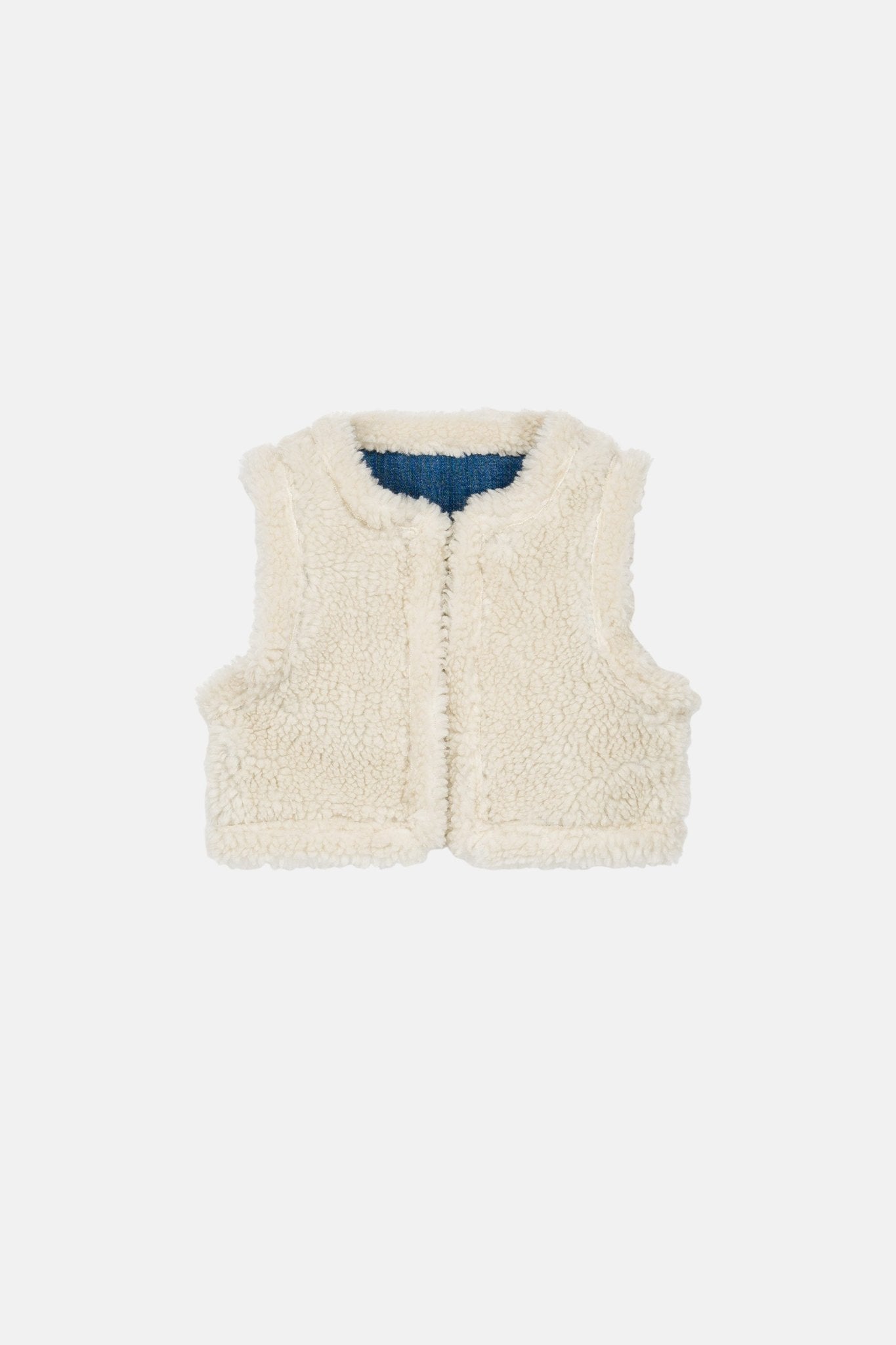 Louise Misha Reversible Vest Librana - Stone Blue Cream Louise Misha