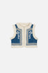 Louise Misha Reversible Vest Librana - Stone Blue Cream Louise Misha