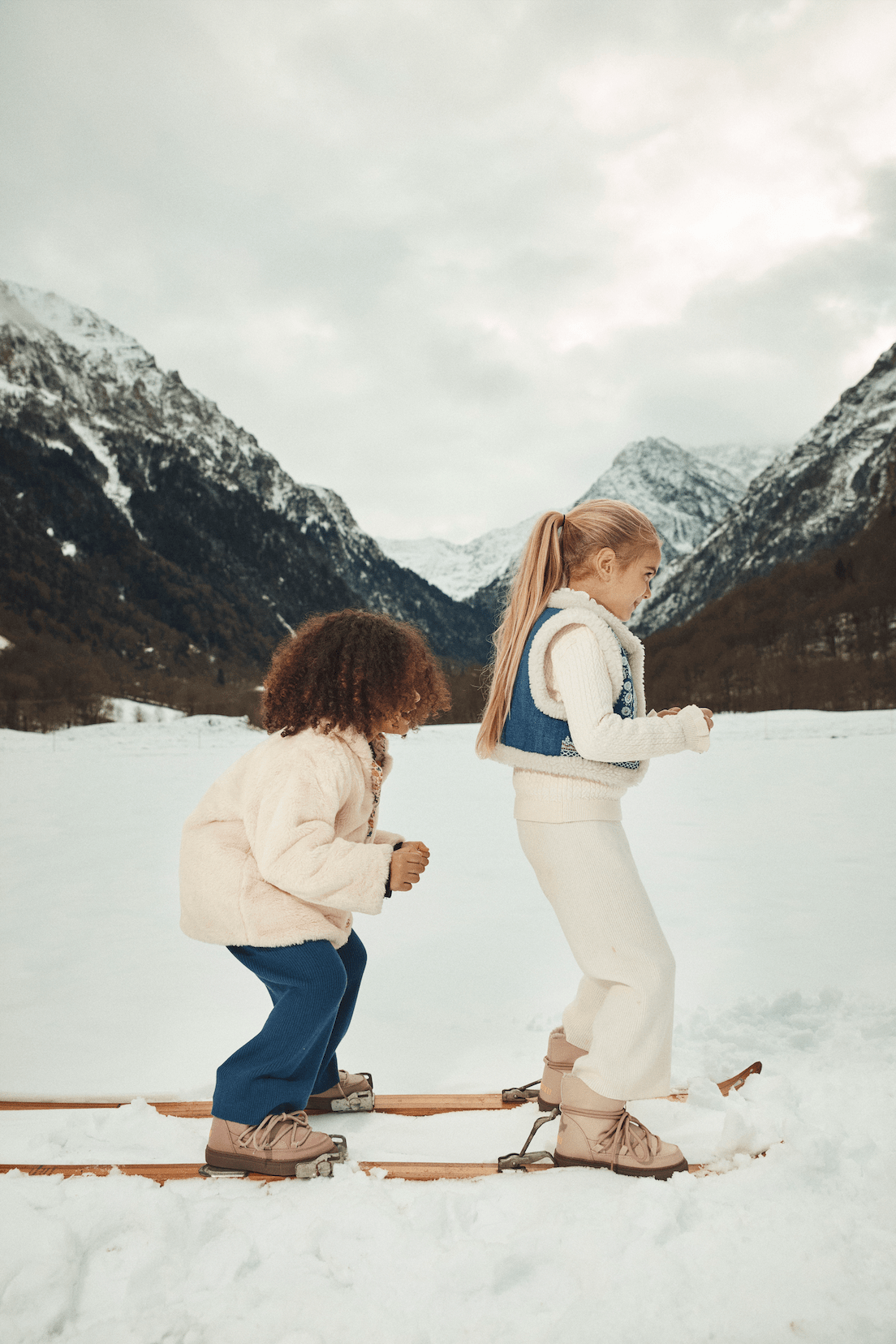 Louise Misha Reversible Vest Librana - Stone Blue Cream Louise Misha