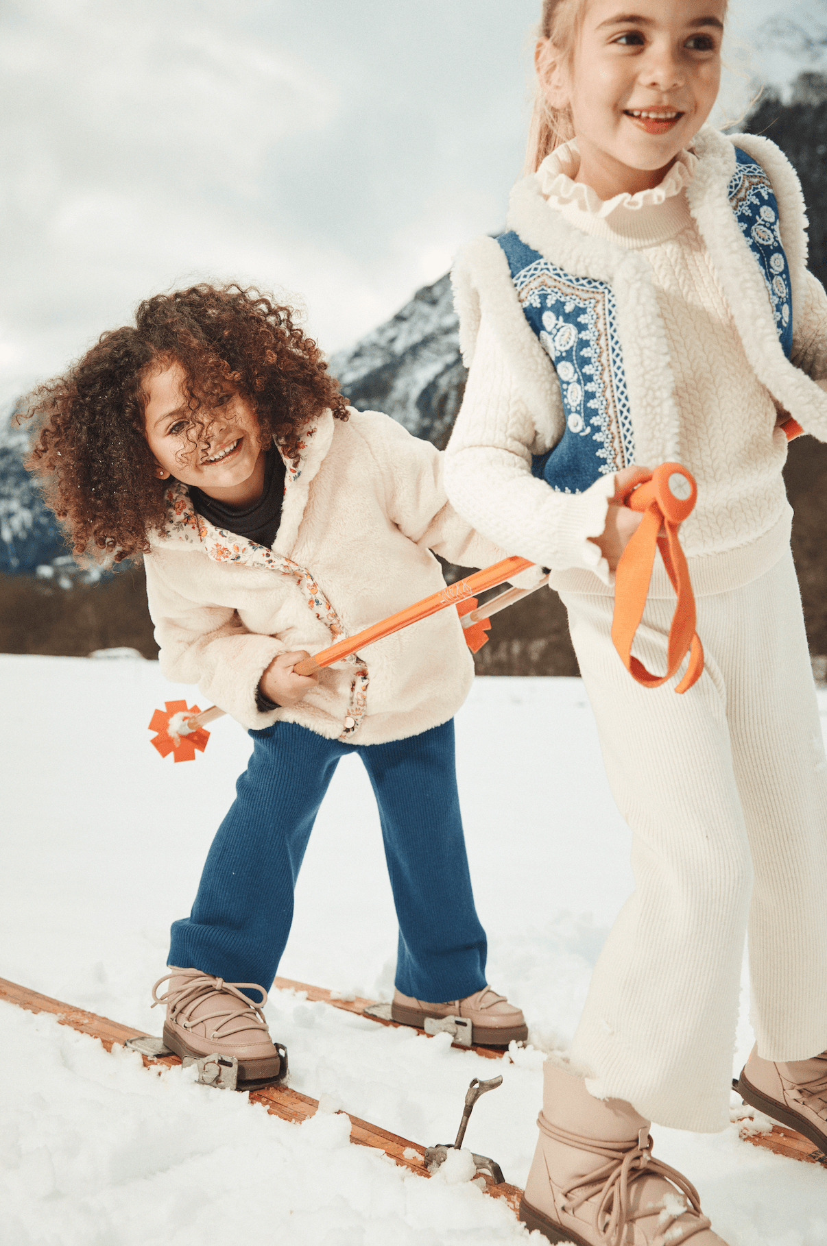 Louise Misha Reversible Vest Librana - Stone Blue Cream Louise Misha