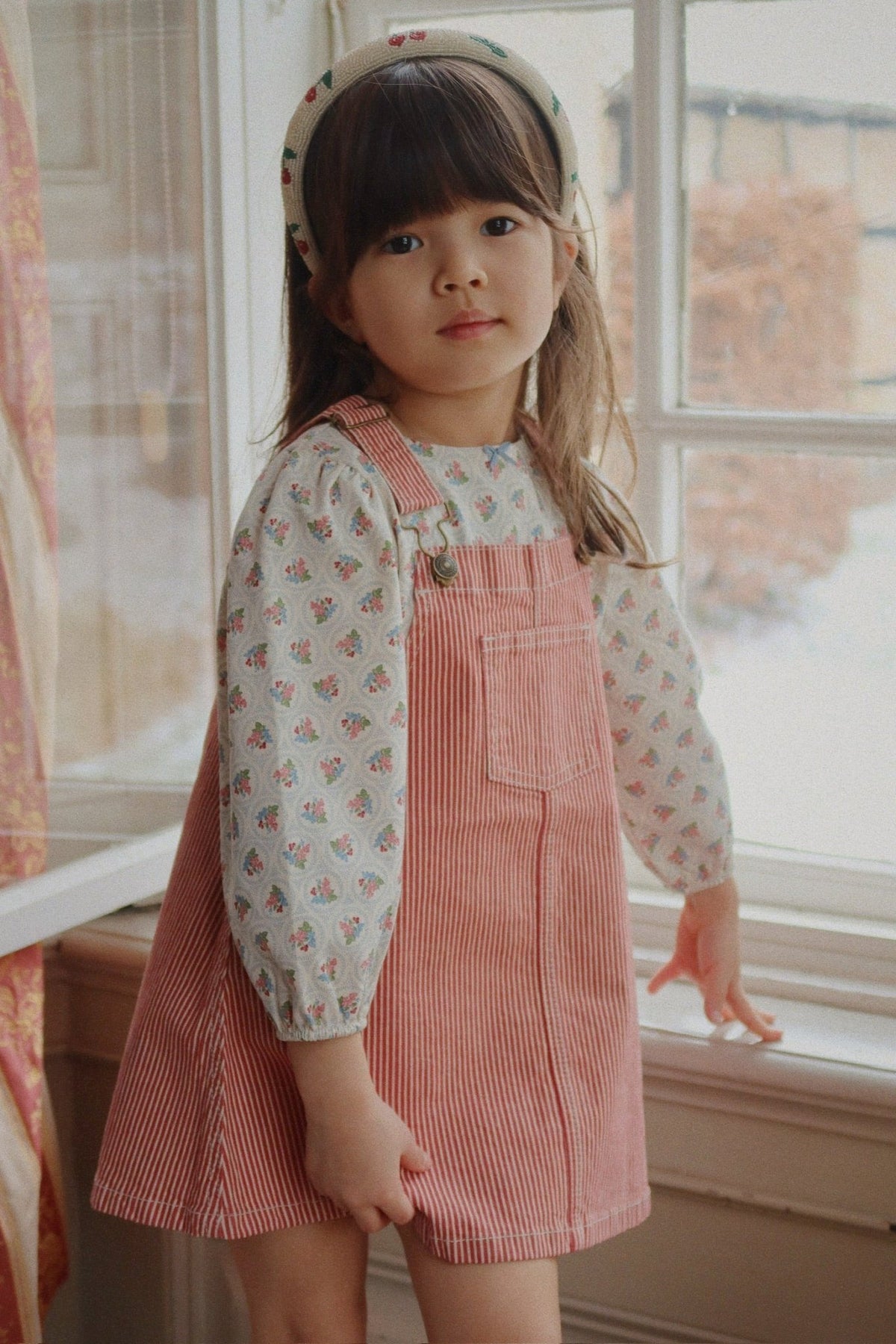 LUC SPENCER DRESS - milk rouge stripe Konges Sløjd New Collection