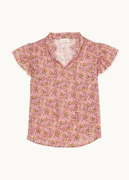 M.A.B.E Ceci Short Sleeve Top - Pink M.A.B.E Apparel