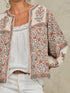 M.A.B.E Della Jacket – Rust/Khaki | Floral Cotton Quilted Jacket M.A.B.E Apparel