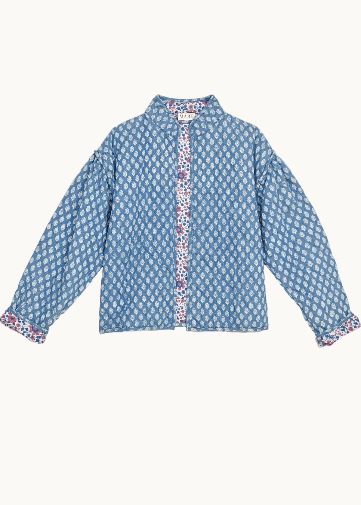 M.A.B.E Jenna Quilted Jacket - Blue M.A.B.E Apparel