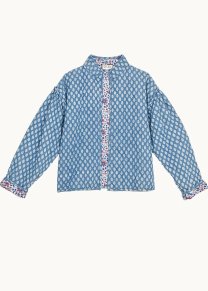 M.A.B.E Jenna Quilted Jacket - Blue M.A.B.E Apparel