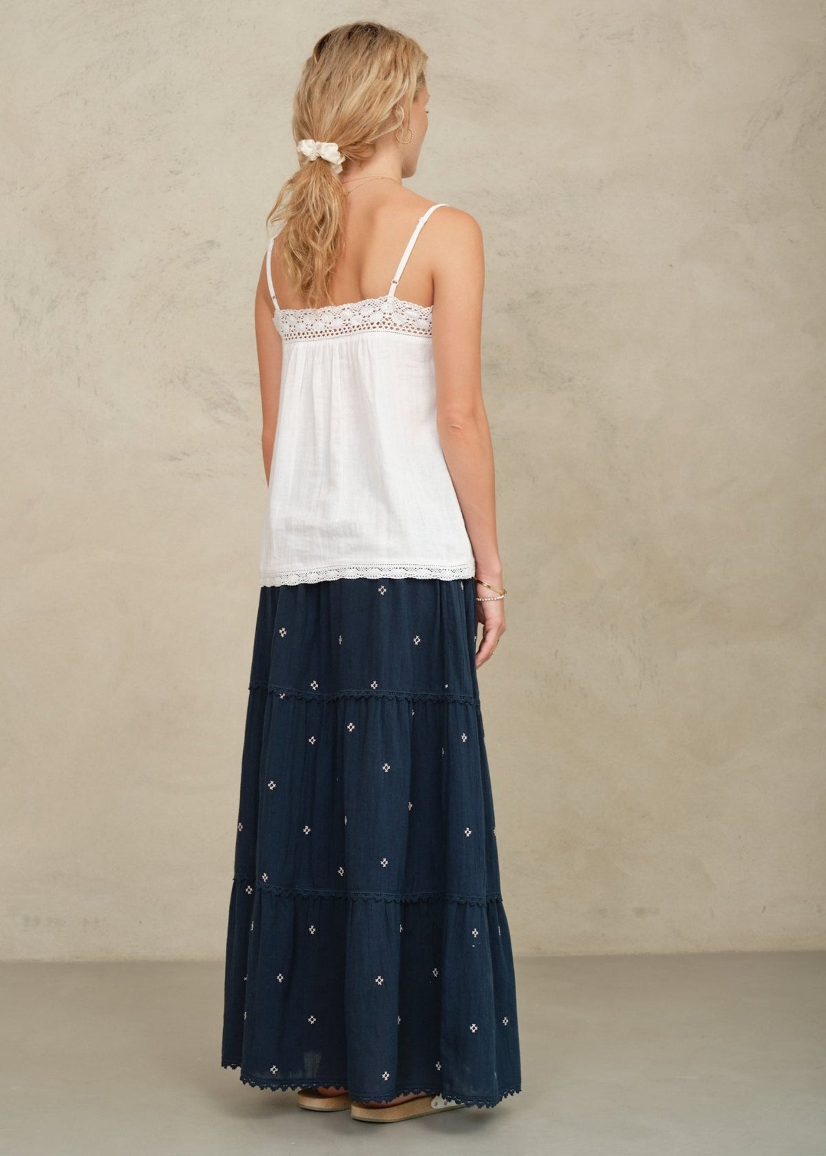 M.A.B.E Lucca Maxi Skirt - Indigo M.A.B.E Apparel