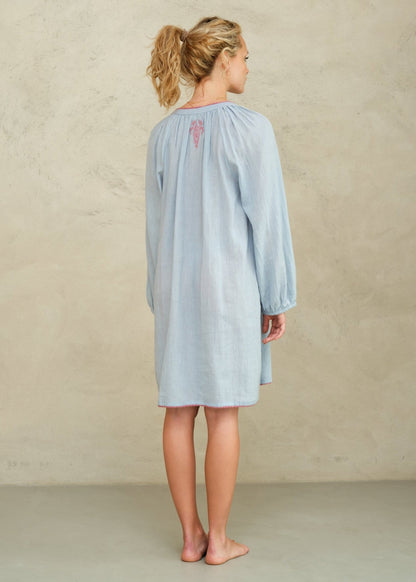 M.A.B.E Talia Kaftan - Lt Blue/Rose M.A.B.E Apparel