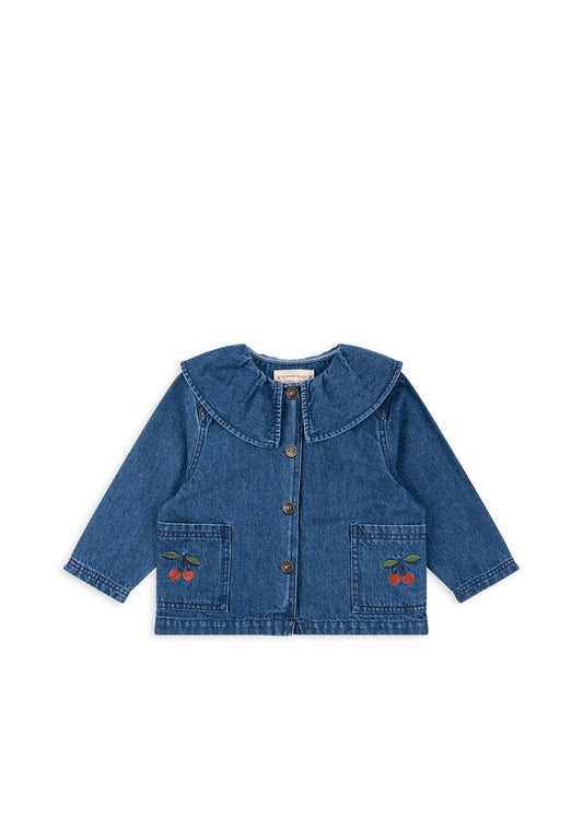 MAGOT DENIM SHIRT GOTS - DENIM BLUE CHERRY Konges Sløjd - enjoykidsus