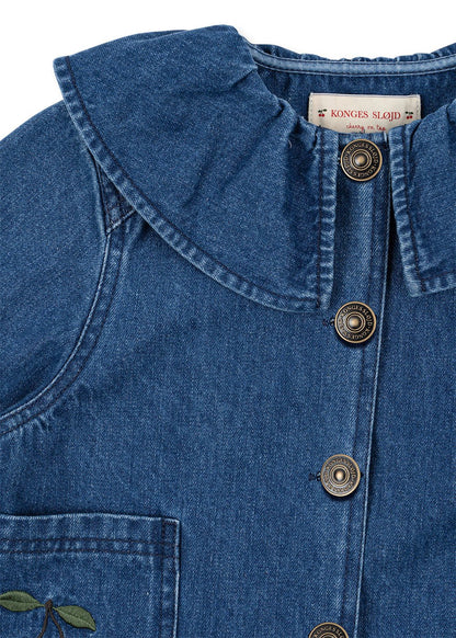 MAGOT DENIM SHIRT GOTS - DENIM BLUE CHERRY Konges Sløjd - enjoykidsus