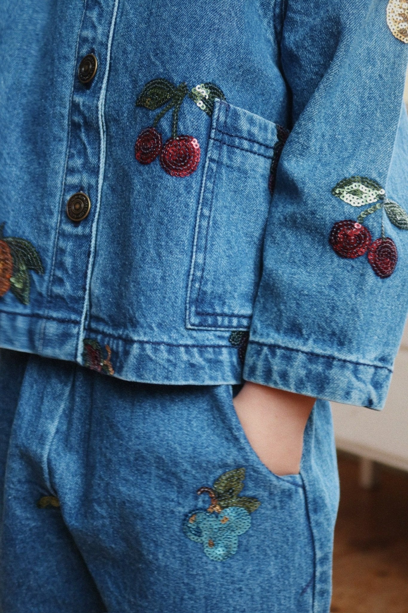 MAGOT SEQUIN DENIM SHIRT - vitamins Konges Sløjd New Collection