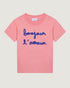 Maison Labiche "Bonjour L Amour" popincourt t-shirt FLAMINGO PINK Maison Labiche