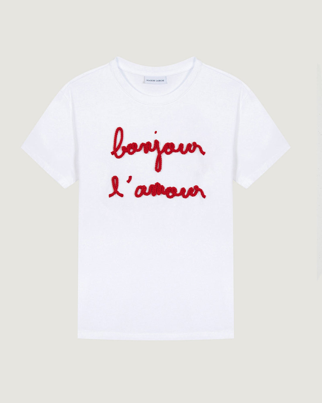 Maison Labiche "Bonjour L Amour" popincourt t-shirt White Maison Labiche