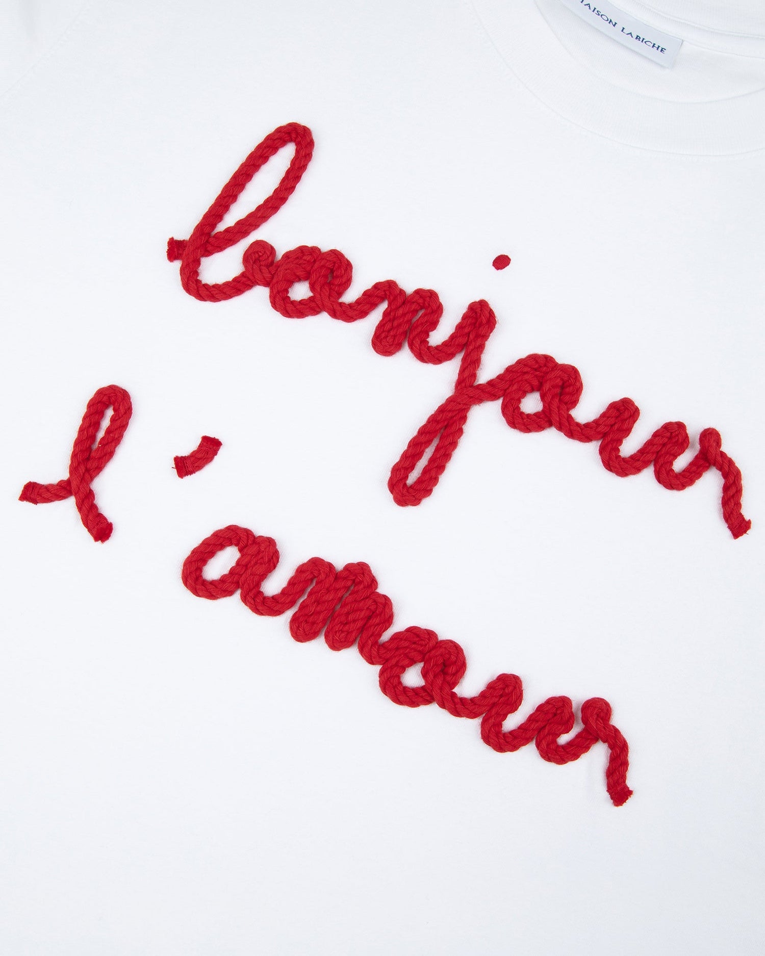 Maison Labiche "Bonjour L Amour" popincourt t-shirt White Maison Labiche