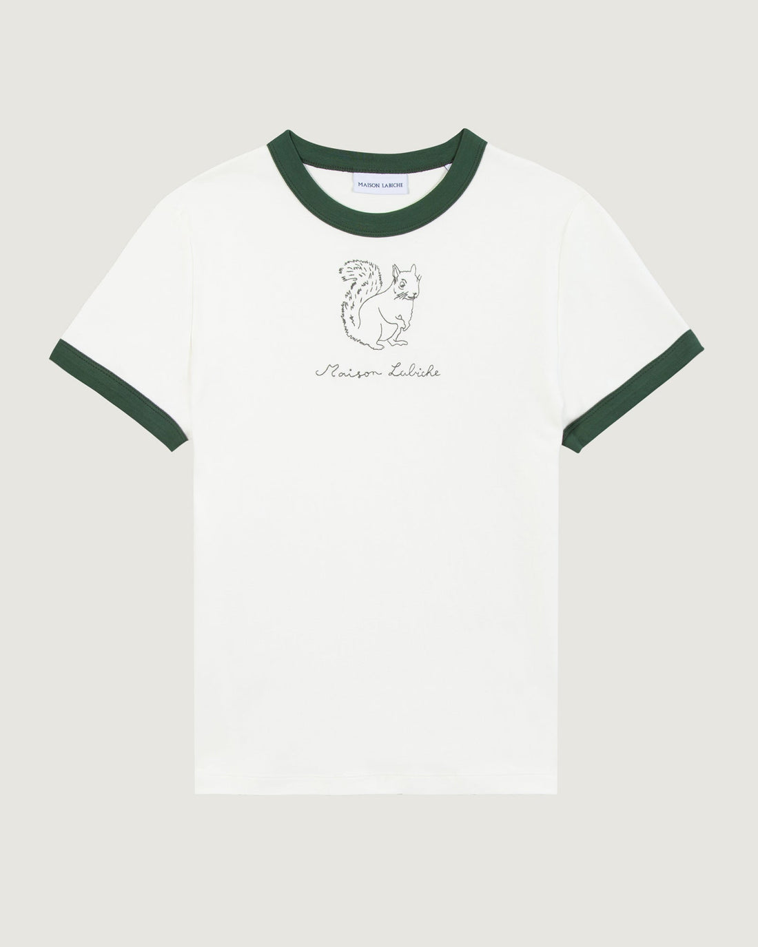 Maison Labiche &quot;Ecureuil&quot; montherlant t-shirt OFF WHITE OAK GREEN Maison Labiche