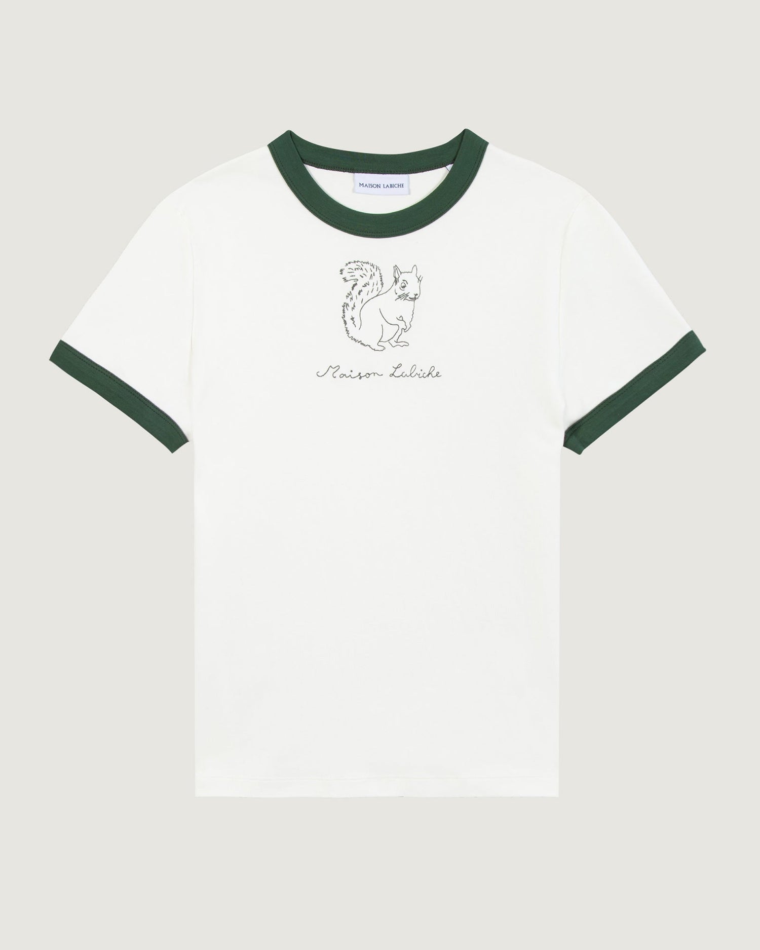 Maison Labiche &quot;Ecureuil&quot; montherlant t-shirt OFF WHITE OAK GREEN Maison Labiche