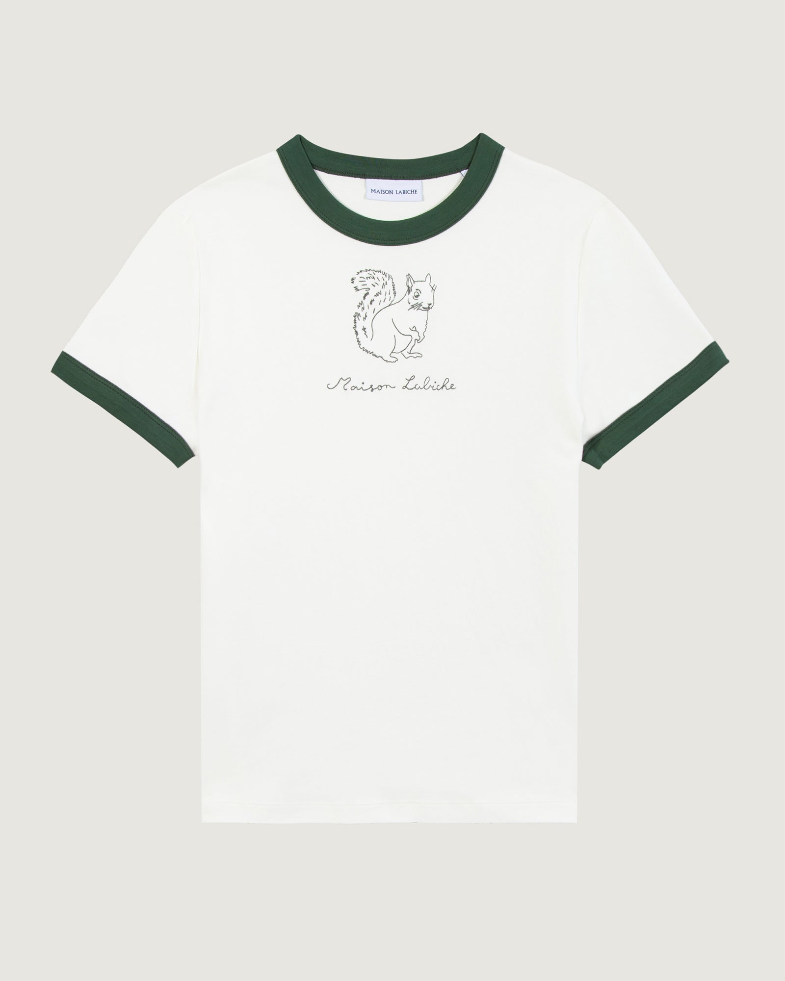 Maison Labiche &quot;Ecureuil&quot; montherlant t-shirt OFF WHITE OAK GREEN Maison Labiche