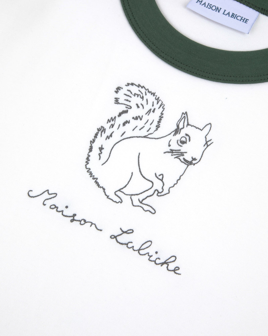Maison Labiche &quot;Ecureuil&quot; montherlant t-shirt OFF WHITE OAK GREEN Maison Labiche