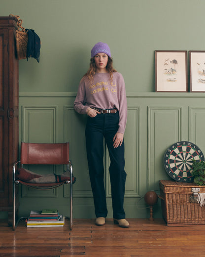 Maison Labiche &quot;Good Luck&quot; buzelin cashmere sweater - MIDNIGHT BLUE Maison Labiche