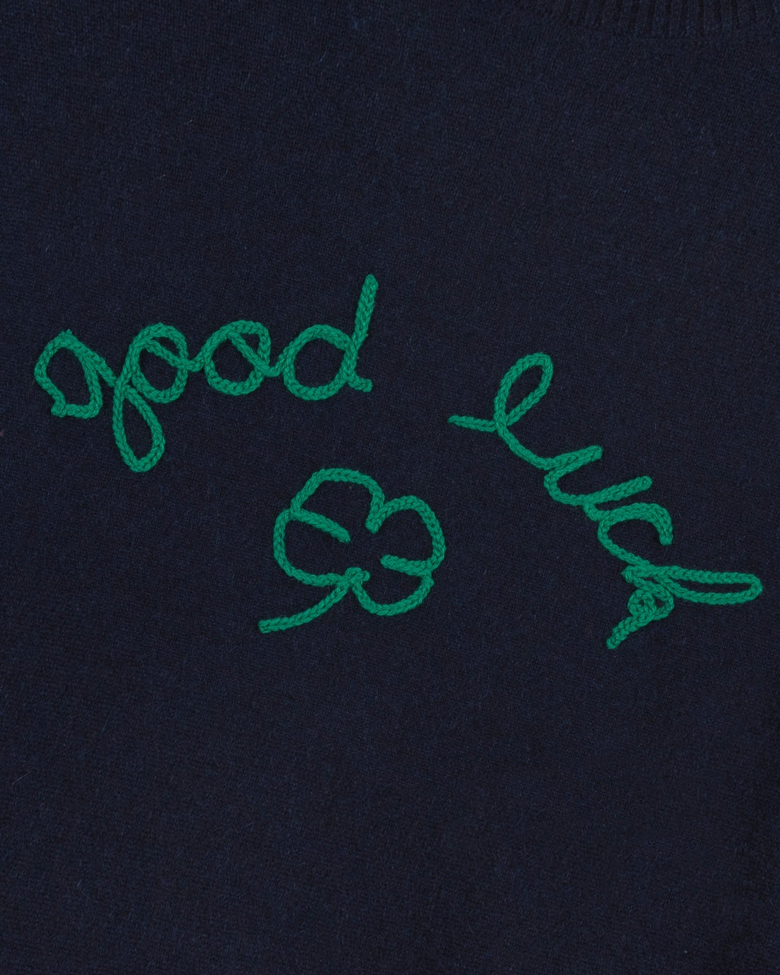 Maison Labiche &quot;Good Luck&quot; buzelin cashmere sweater - MIDNIGHT BLUE Maison Labiche