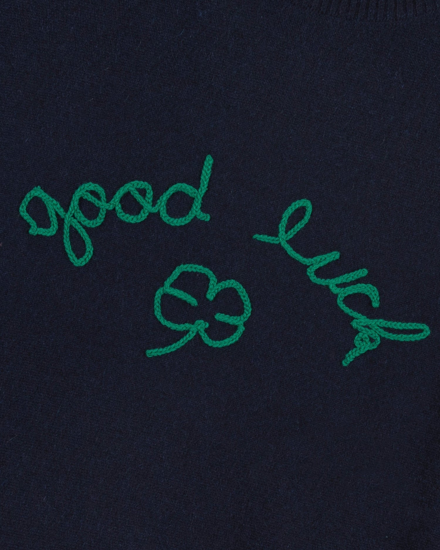 Maison Labiche &quot;Good Luck&quot; buzelin cashmere sweater - MIDNIGHT BLUE Maison Labiche