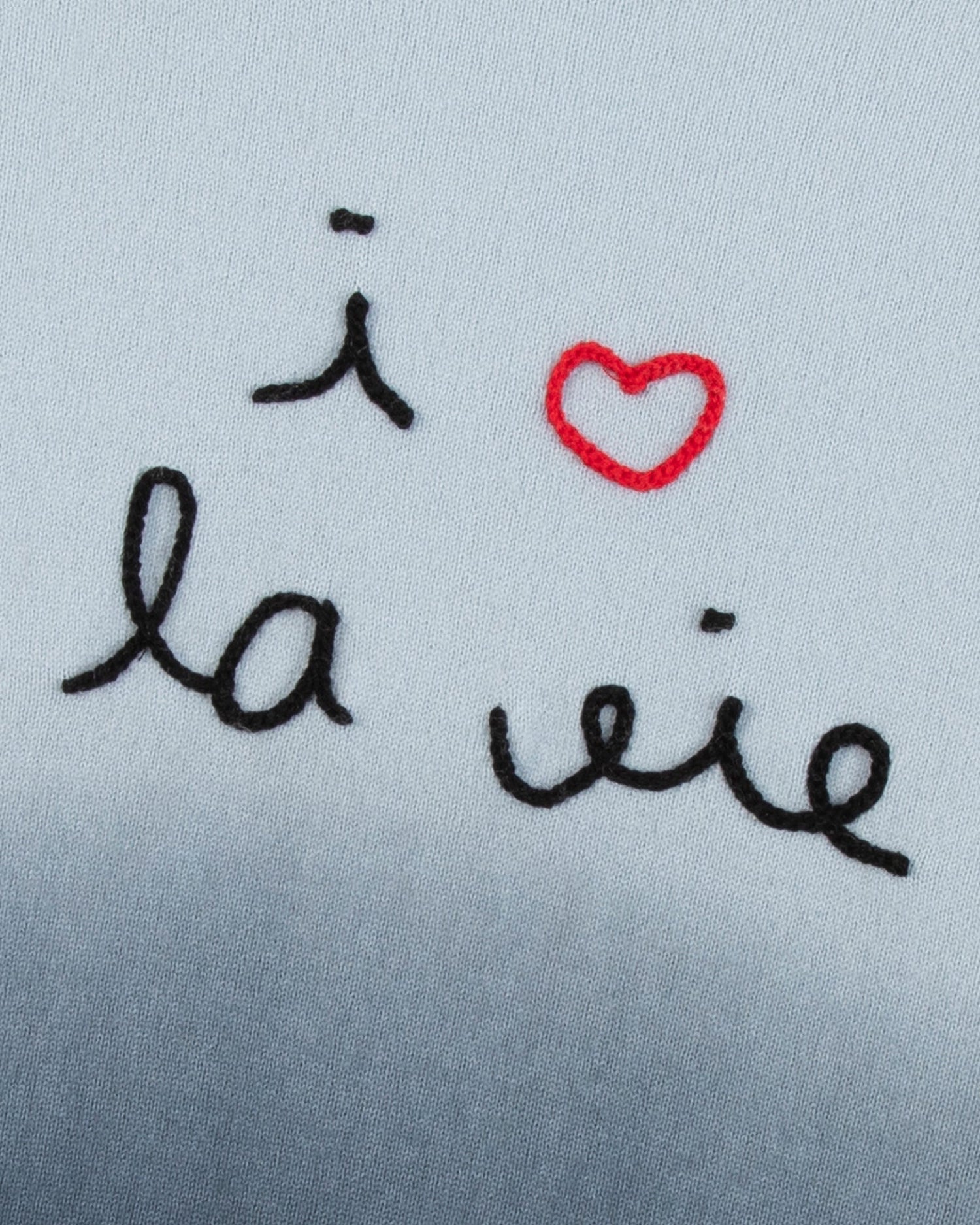 Maison Labiche &quot;I Love La Vie&quot; buzelin cashmere sweater - SKY BLUE DIP DYE Maison Labiche