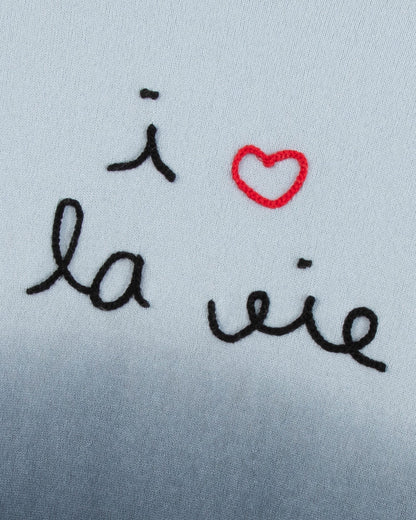 Maison Labiche &quot;I Love La Vie&quot; buzelin cashmere sweater - SKY BLUE DIP DYE Maison Labiche