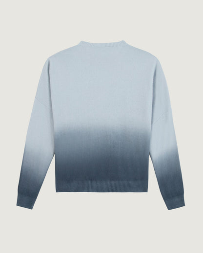 Maison Labiche &quot;I Love La Vie&quot; buzelin cashmere sweater - SKY BLUE DIP DYE Maison Labiche